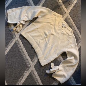 Cream long sleeves sweater top